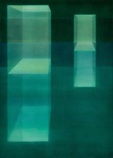 Suspended in Green A7 by Lauretta Vinciarelli contemporary artwork works on paper