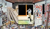 Francis Bacons Studio by Damian Elwes contemporary artwork Painting