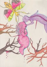 I meet her at a place we always go to a drawing journal 143 by Geraldine Lim contemporary artwork works on paper