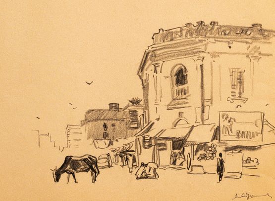 India by Mikayil Abdullayev contemporary artwork Drawing