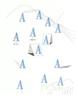 A from Hockneys Alphabet by David Hockney contemporary artwork print