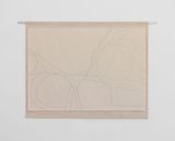 Untitled On Pale Smoke Gray Ground by Luca Lee Frei contemporary artwork painting textile