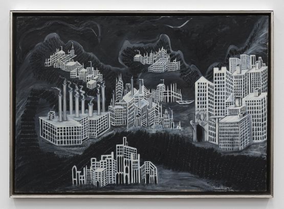 Factories by Marian Spore Bush contemporary artwork Painting