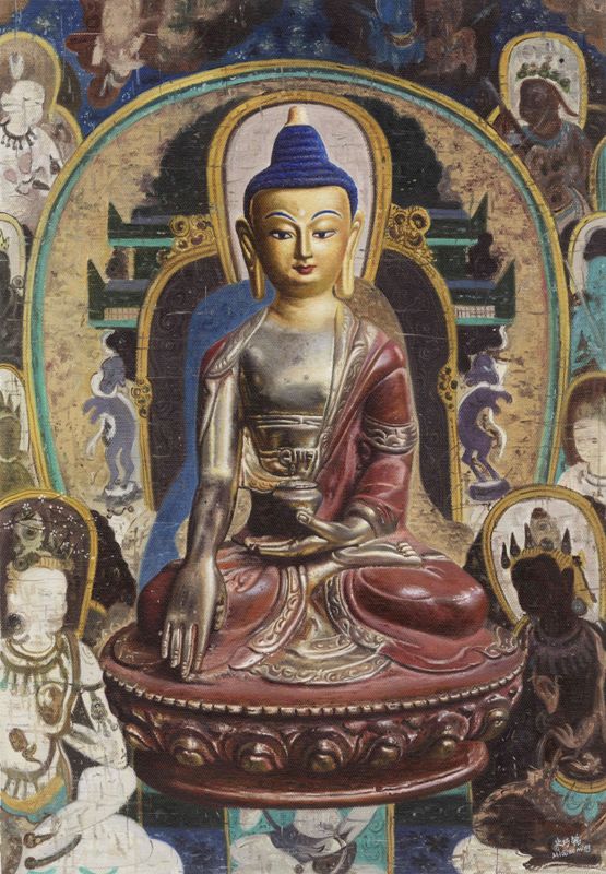 Where is the Buddha by Mi Qiaoming contemporary artwork Print