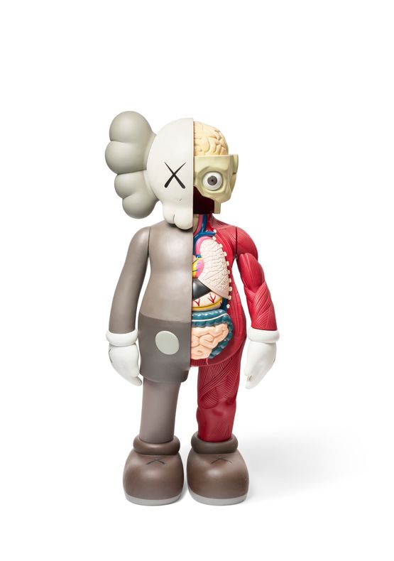 Four foot - brown dissected by KAWS contemporary artwork Sculpture