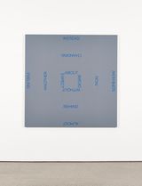 Blue Cross by Robert Barry contemporary artwork painting