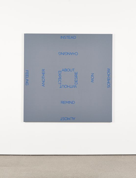 Blue Cross by Robert Barry contemporary artwork Painting
