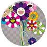 Purple Flowers In A Bouquet by Takashi Murakami contemporary artwork Print
