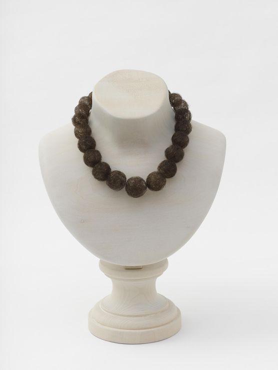 Hair Necklace wood by Mona Hatoum contemporary artwork Sculpture