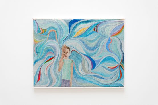 Impermanence 9 Ron from the past says hello to me in the present by Chris Johanson contemporary artwork Painting