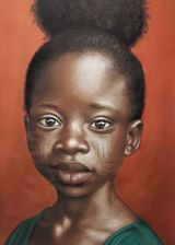 Iyabo as a Young Child by Babajide Olatunji contemporary artwork painting