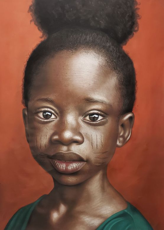 Iyabo as a Young Child by Babajide Olatunji contemporary artwork Painting