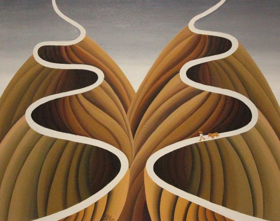 Limited Road by Jung Kangja contemporary artwork Painting