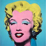 Shot Sage Blue Marilyn by Andy Warhol contemporary artwork painting print