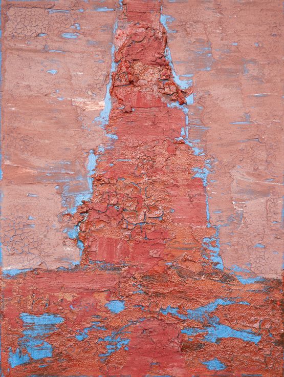 Red Tower by Zou Jianping contemporary artwork Painting