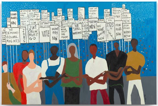 The March on Washington 1963 Revisited by Dindga Mccannon contemporary artwork Painting