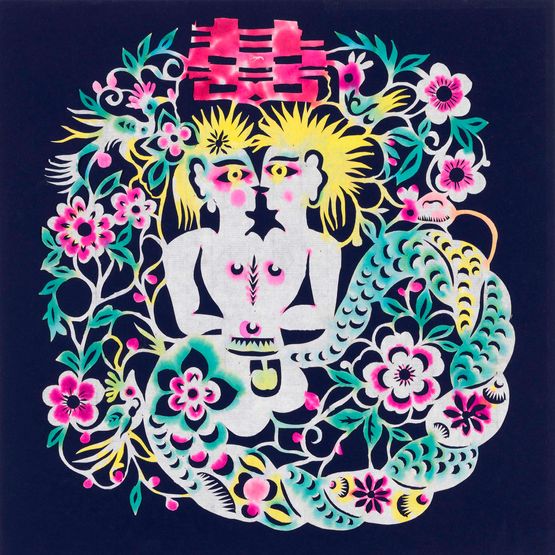 Double happiness Lovers are often together by Xiyadie contemporary artwork Works on Paper