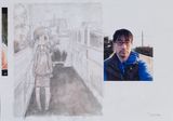 On a Pedestrian Overpass by Mr. contemporary artwork works on paper