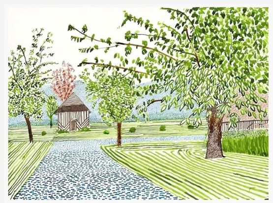 Study of the Entrance by David Hockney contemporary artwork Works on Paper