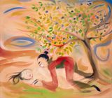 Under the Apple Suckling Tree by Sophie Von Hellermann contemporary artwork painting