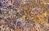 Bush Holiday Dreaming 25-401 by Leon Russell Black contemporary artwork painting
