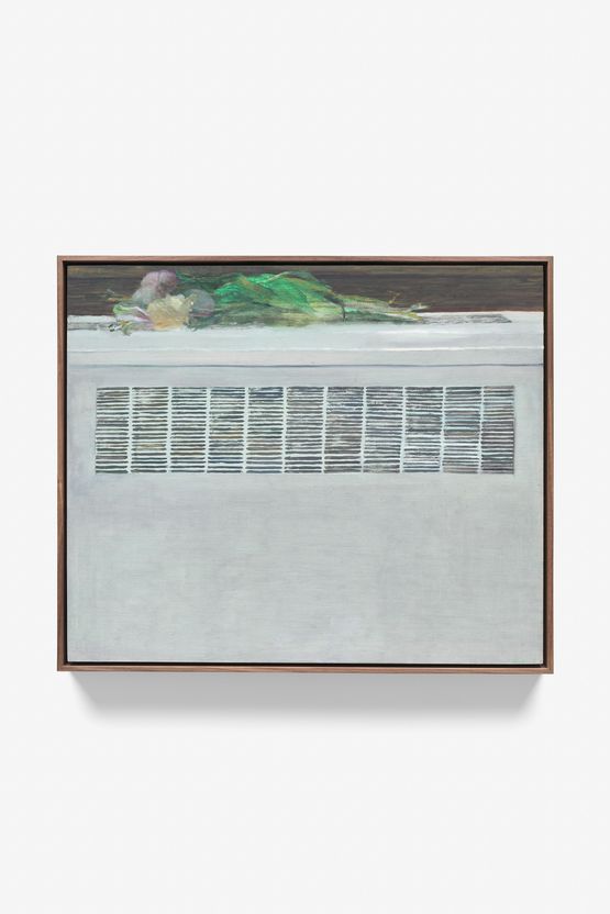 Dried Tulips on the Radiator by Aubrey Levinthal contemporary artwork Painting
