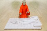 Alien 2 - Sleeping Hermaphroditos Western Han dynasty Female Musician Playing a Zither  2  by Xu Zhen contemporary artwork sculpture