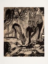 Untitled from the BlackWhite Animals series by Wanda Pimentel contemporary artwork drawing works on paper