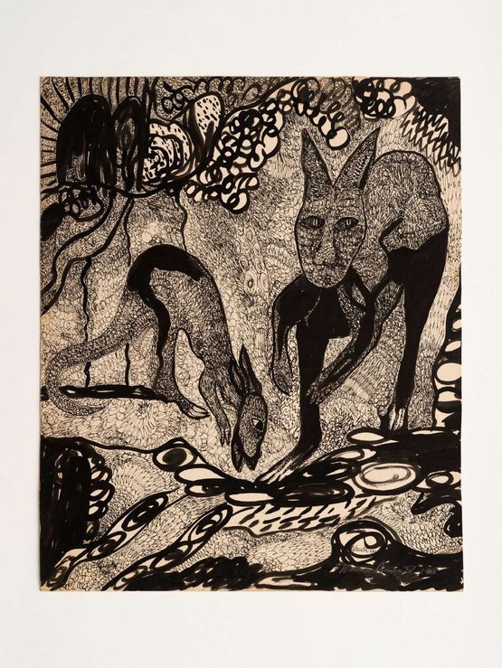 Untitled from the BlackWhite Animals series by Wanda Pimentel contemporary artwork Works on Paper