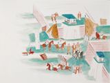 Cave 98 from Dunhuang III by Wu Yi contemporary artwork painting works on paper