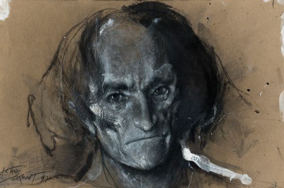 Etude pour Artaud by Ernest Pignon-Ernest contemporary artwork Works on Paper