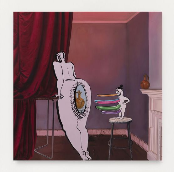 FATEBE CLOWN BOUDOIR by Ebecho Muslimova contemporary artwork Painting