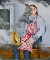 Woman on Fire by Karolina Jabonska contemporary artwork painting