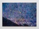 The Phoenix Lights Still from a video taken by Mike Kryston 10 pm March 13 1997 by Keith Mayerson contemporary artwork Painting