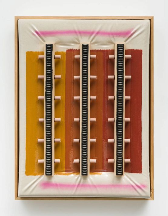 Instrument in Red and Pink by Douglas Rieger contemporary artwork Painting
