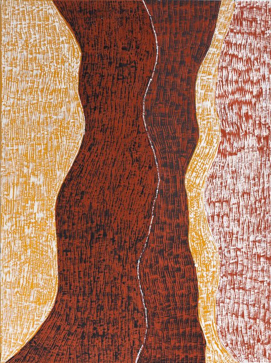 Ngiya Murrakupupuni by Michelle Pulatuwayu Woody Minnapinni contemporary artwork Painting