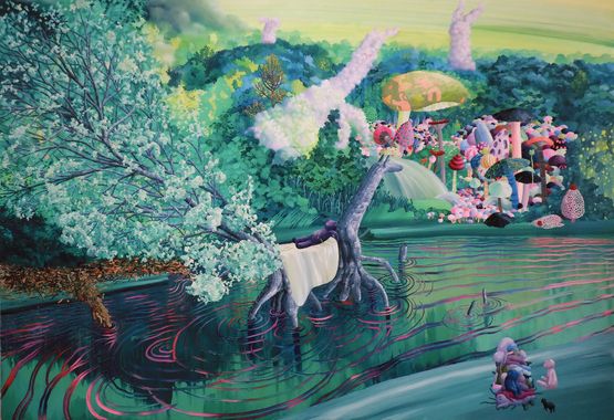 Opposite Bank by Eguchi Ayane contemporary artwork Painting