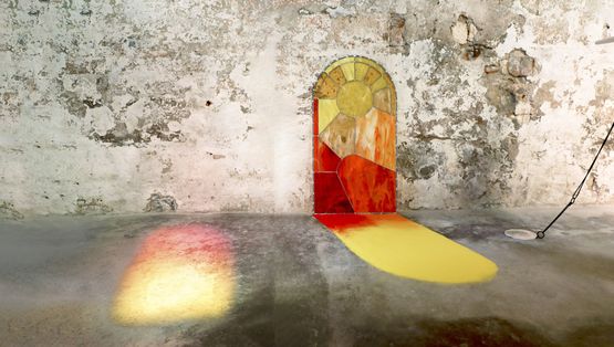 Fire Stained Glass by Marion Flament contemporary artwork Sculpture