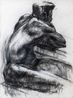 African Male Nude by Solamalay Namasivayam contemporary artwork Works on Paper