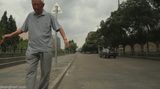 Straight Line by Yang Zhenzhong contemporary artwork moving image