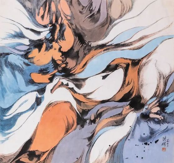 Running Water by Hung Hsien contemporary artwork Drawing