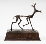Cerf tete droite by Diego Giacometti contemporary artwork sculpture