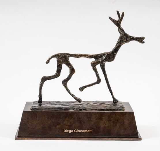Cerf tete droite by Diego Giacometti contemporary artwork Sculpture