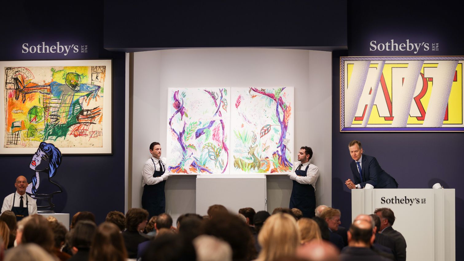 Big Names Back Sotheby’s $186.1m Evening Sale Hitting Near Top of Estimate