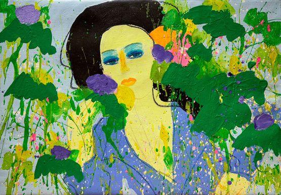 I Think of You by Walasse Ting contemporary artwork Painting