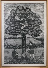 Nandur Dulur by Fitriani Dk contemporary artwork print textile