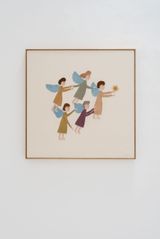 A flock of angels by Lucia Vergara contemporary artwork textile