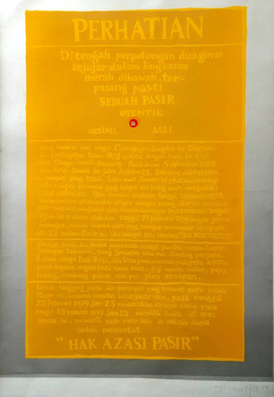 Hak Azasi Pasir The Sands Right by Priyanto Sunarto contemporary artwork Mixed Media
