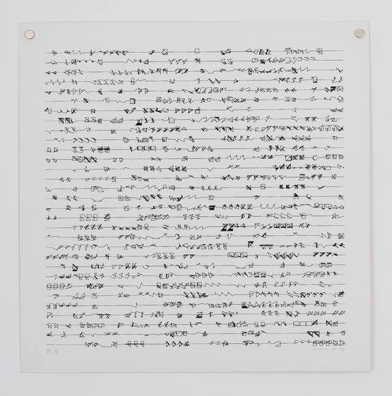 P036 by Manfred Mohr contemporary artwork Painting