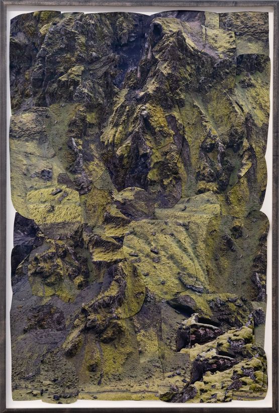 Collapsed landscape 004 Saturated green by Myeongsoo Kim contemporary artwork Works on Paper